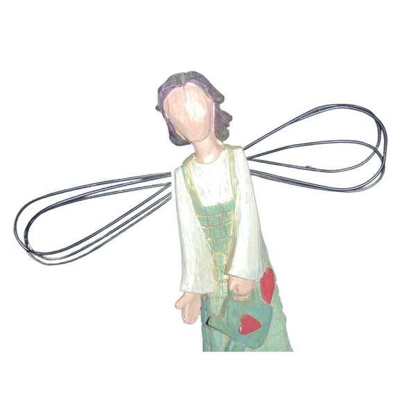 Angel with Watering Can and Wire Wings - Picture 3 of 11